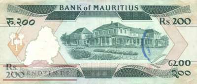Mauritius - 200  Rupees (#039a_VF)