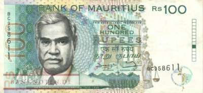 Mauritius - 100  Rupees (#044_VF)