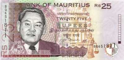 Mauritius - 25  Rupees (#049d_UNC)