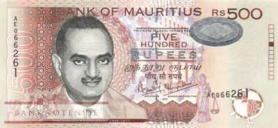 Mauritius - 500  Rupees (#053a_UNC)