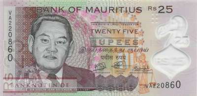 Mauritius - 25  Rupees - Polymer (#064d_UNC)