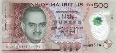 Mauritius - 500  Rupees - Polymer (#066c_UNC)