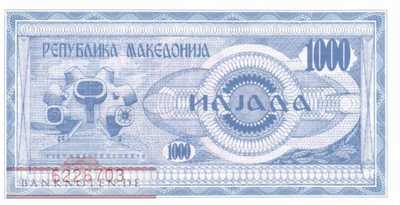 Macedonia - 1.000  Denari (#006a_UNC)