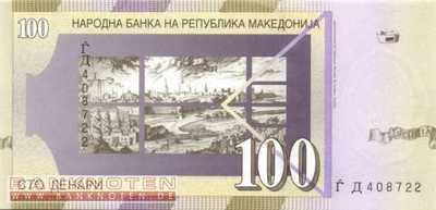 Mazedonien - 100  Denari (#016e_UNC)