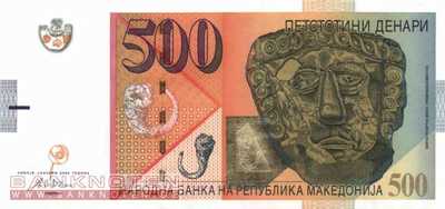 Macedonia - 500  Denari (#021a_UNC)