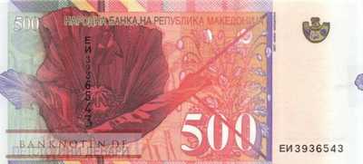 Macedonia - 500  Denari (#021d_UNC)
