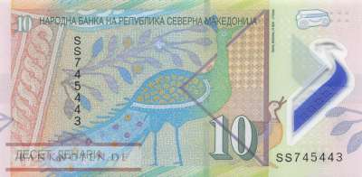 North Macedonia - 10  Denari - Replacement (#027aR_UNC)