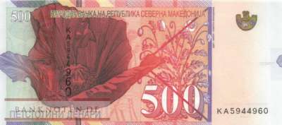 Nordmazedonien - 500  Denari (#031a_UNC)