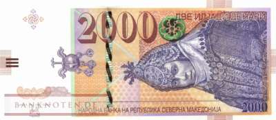 Nordmazedonien - 2.000  Denari (#033a_UNC)