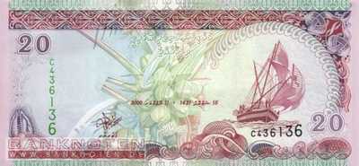 Maldives - 20  Rufiyaa (#020b_UNC)