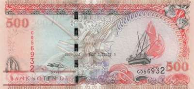 Malediven - 500  Rufiyaa (#024a_UNC)