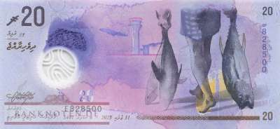 Malediven - 20  Rufiyaa (#034_UNC)