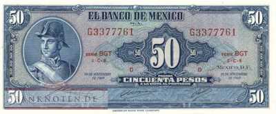 Mexico - 50  Pesos (#049r-BGT_UNC)