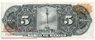 Mexico - 5  Pesos (#060g-LZ_UNC)
