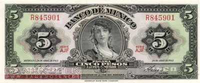 Mexico - 5  Pesos (#060h-AJF_UNC)