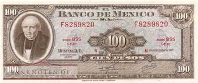 Mexico - 100  Pesos (#061h-BSS_UNC)