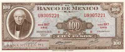 Mexico - 100  Pesos (#061i-BXT_UNC)