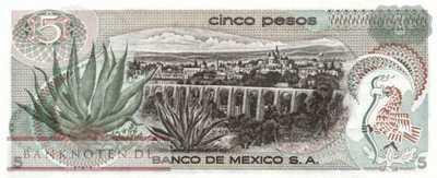 Mexico - 5  Pesos (#062b-AG_UNC)