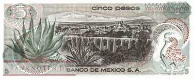 Mexico - 5  Pesos (#062b-Z_UNC)