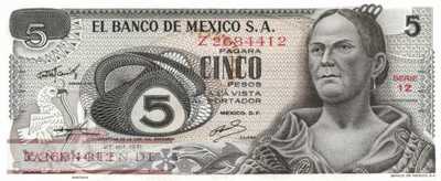 Mexico - 5  Pesos (#062b-Z_UNC)