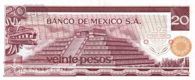Mexico - 20  Pesos (#064b-AG_UNC)