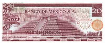 Mexico - 20  Pesos (#064b-AS_UNC)