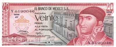 Mexico - 20  Pesos (#064b-AY_UNC)