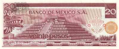 Mexico - 20  Pesos (#064c-BY_UNC)