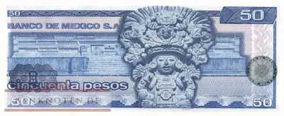 Mexico - 50  Pesos (#065a-AG_UNC)