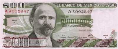 Mexico - 500  Pesos (#069-A_UNC)