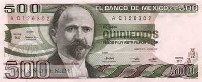 Mexico - 500  Pesos (#075a-BE_UNC)