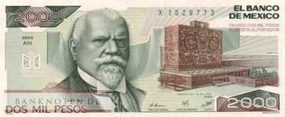 Mexico - 2.000  Pesos (#086a-AN_UNC)