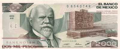 Mexico - 2.000  Pesos (#086a-AX_UNC)