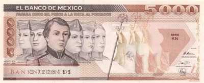 Mexico - 5.000  Pesos (#088c-KN_UNC)