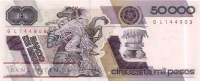 Mexico - 50.000  Pesos (#093a-AG_UNC)