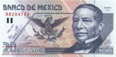 Mexico - 20  Pesos (#106d-CD_UNC)