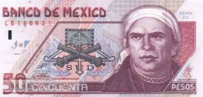 Mexico - 50  Pesos (#107d-CF_UNC)