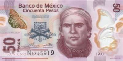 Mexico - 50  Pesos (#123A-AC_UNC)