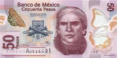 Mexico - 50  Pesos (#123A-AE_UNC)
