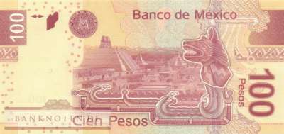 Mexico - 100  Pesos (#124-BJ_UNC)