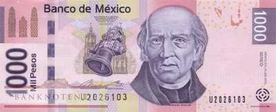 Mexico - 1.000  Pesos (#127c-D_UNC)