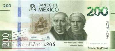Mexico - 200  Pesos (#131A-2_UNC)