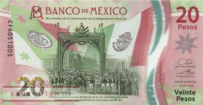 M - 20  Pesos - commemorative (#132f-U4_UNC)