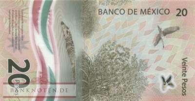 Mexico - 20  Pesos (#132j-U1_UNC)