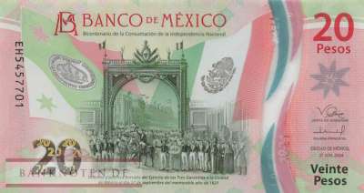 Mexico - 20  Pesos (#132l-3_UNC)
