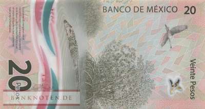 Mexico - 20  Pesos (#132l-4_UNC)