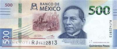 Mexico - 500  Pesos (#136w-1_UNC)