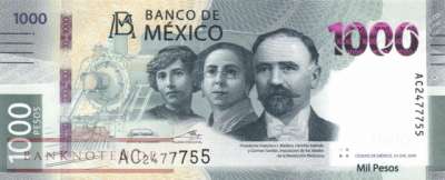 Mexico - 1.000  Pesos (#137a-U4_UNC)