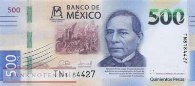 Mexico - 500  Pesos (#141-6-24-6_UNC)