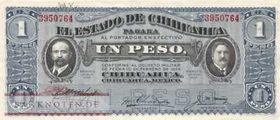 Mexico - Estado de Chihuahua - 1  Peso (#S0530e_AU)
